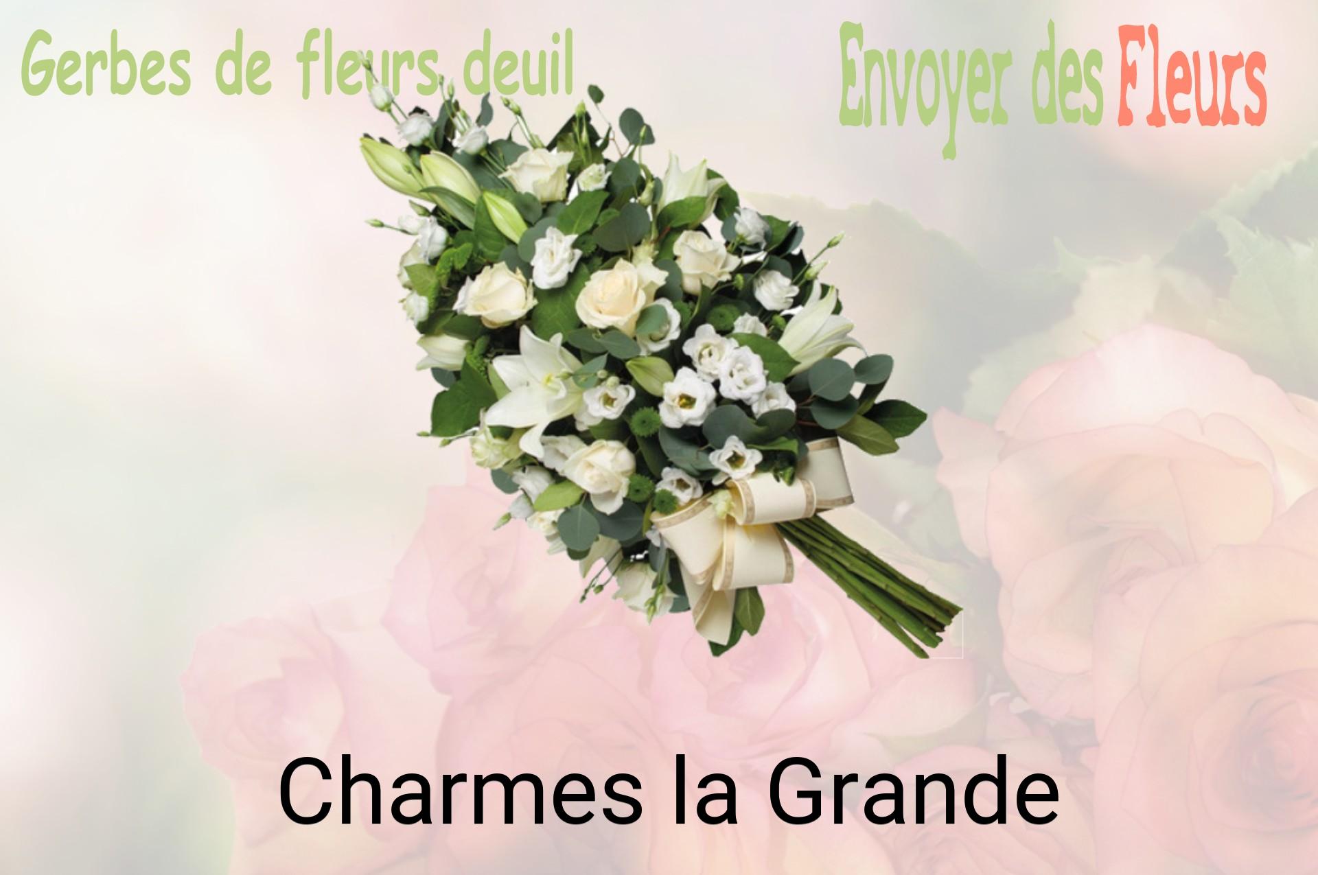 Gerbe de fleurs de deuil livrée à Charmes-la-Grande